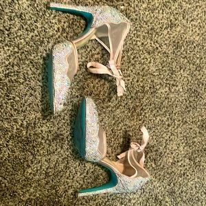 Betsy Johnson Crystal Rhinestone high heels